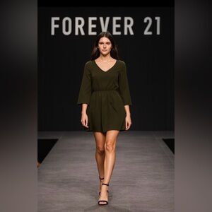 Forever 21 Dark Green Mini Dress